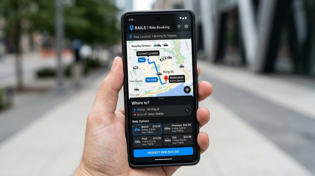Aplicación móvil y tecnología para reserva y control de transporte corporativo
